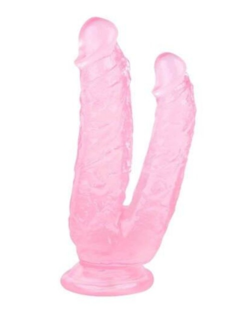 19 Cm Pembe Çiftli Dildo Penis
