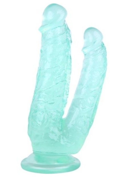 19 Cm Yeşil Çiftli Penis Dildo