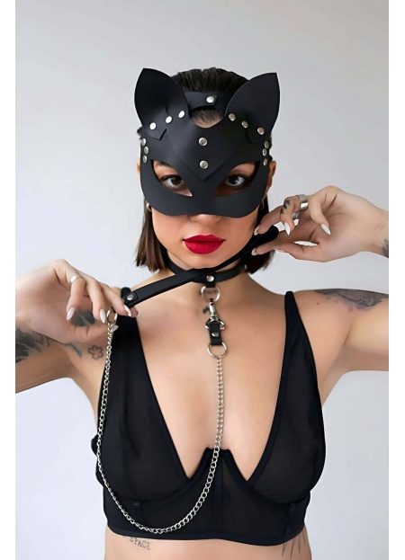 Seksi Maske Ve Choker Tasma Takım