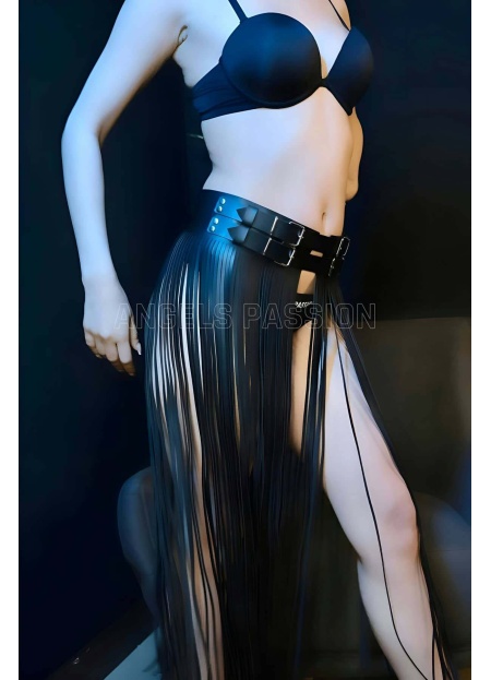 Püsküllü Deri Etek Harness