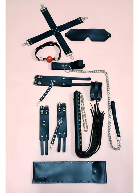 Fantezi Kelepçe Set 7Li Takım El Ayak Kelepçesi Maske