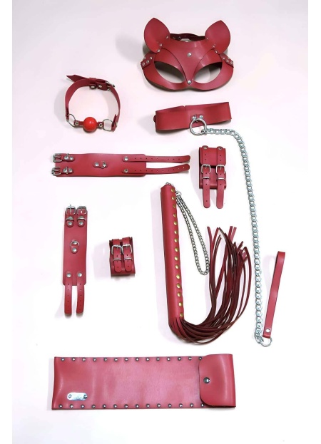 Kırbaç Kelepçe Set 6I Set Ayak El Kelepçesi Maske Ağız Topu