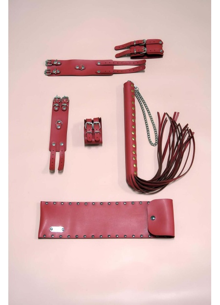 Kırbaç Kelepçe Takım 3Lü Set El Ayak Kelepçesi Kırbaç