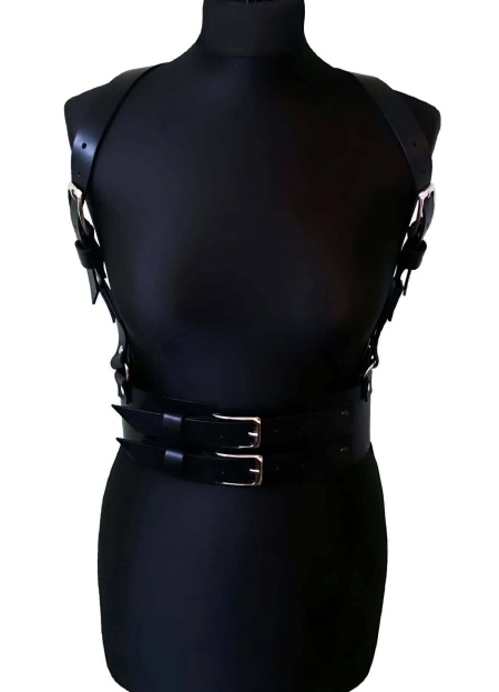 Deri Korse Harness Şık Elbise Kemeri