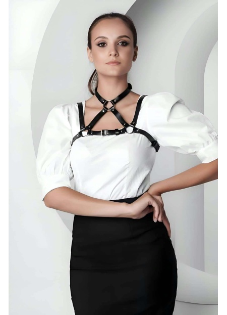 Şık Crop Harness Giysi Üzeri Tamamlayıcı Yaka Aksesuar