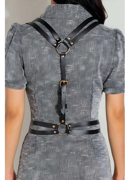 Seksi Omuzdan Askılı Deri Bel Kemeri Giysi Aksesuar