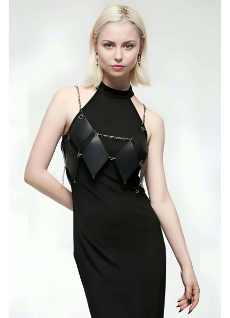 Baklava Desen Detaylı Şık Deri Elbise Kemeri