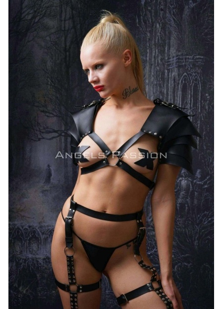 Kadın Gladyatör Jartiyer Harness Takım Cosplay Kostüm