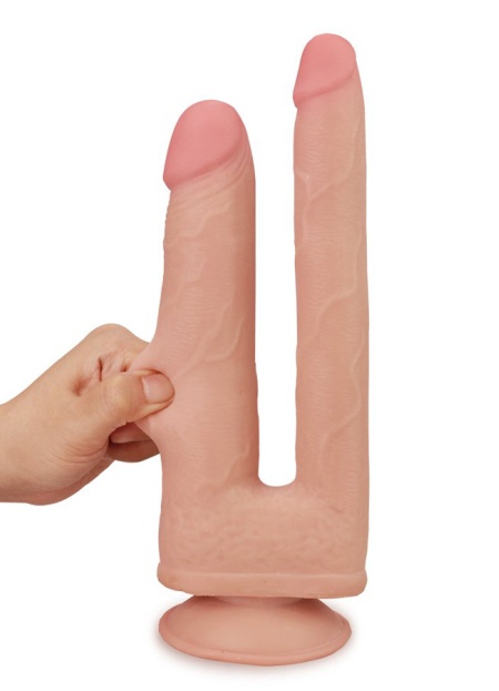 İkili Vantuzlu Çatal Realistik Dildo