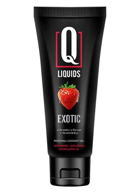 Q Liquids Exotic Çilek Aromalı Kayganlaştırıcı Jel 200ML.