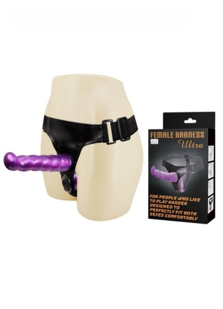 Çift Girişli Straplon Belden Bağlamalı Dildo