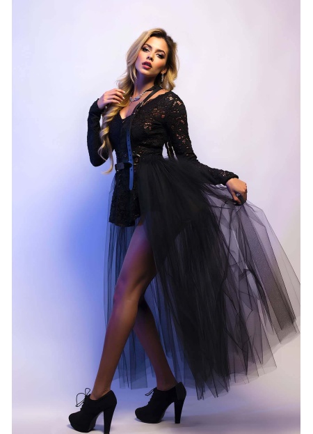 Uzun Tülü Harness Etek