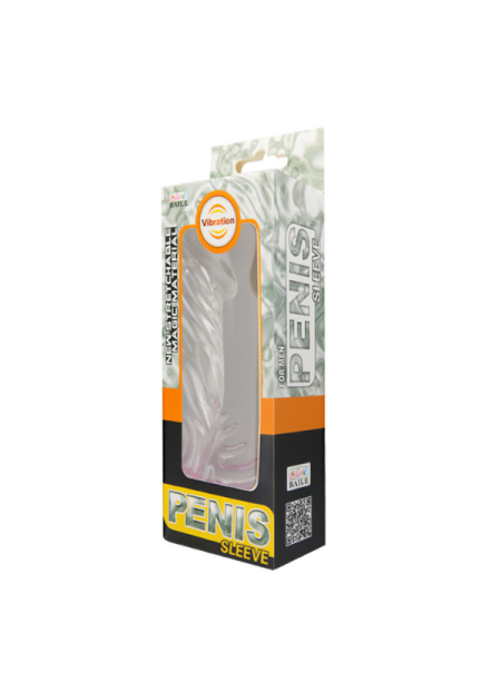 Censan New Stretchable Magic Material Titreşimli Klitoris Uyarıcılı Şeffaf Penis Kılıfı