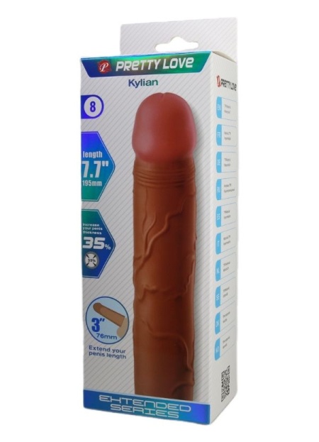 Censan Kylian Gerçek Hissiyatlı Uzatıcı Penis Kılıfı Brown