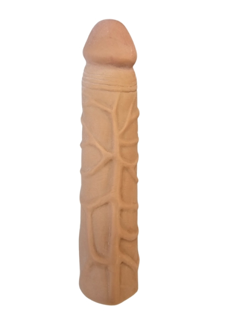 Gerçekçi Melez Penis Kılıfı Et Dokusunda 17 cm