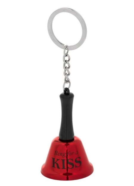 Ring for a Kiss Kırmızı Çan Anahtarlık