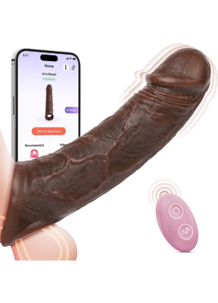 Censan Telefon Kontrollü Melez Renkte Titreşimli Penis Kılıfı