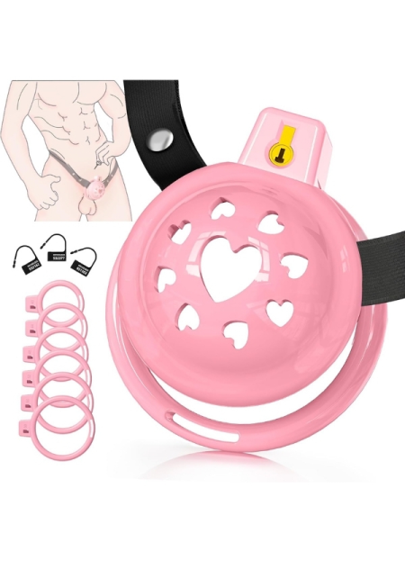 Censan Yumuşak Kalp Desenli Silikon Erkek Penis Kafesi