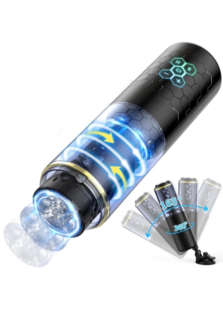 Censan Kablosuz Elleri Serbest Bırakan Erkek Mastürbatörü – 10 Otomatik İleri Geri ve Dönen Mod, Ayarlanabilir Vantuz Taban, 3D Dokulu İç Kılıf