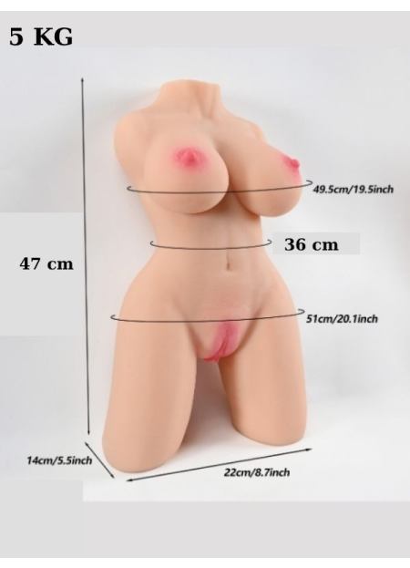 L-Join Gerçekçi 5 Kg Yarım Vücut Vajina Mastürbatör