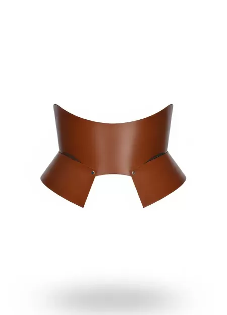 Kahverengi Deri Geniş Kadın Kemeri, Korse Deri Kemer - APFT611