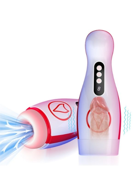 Censan FoxShow M50 – Vakumlu ve Titreşimli Şarjlı Oral Mastürbatör | 7 Fonksiyon | Su Geçirmez | USB Şarjlı