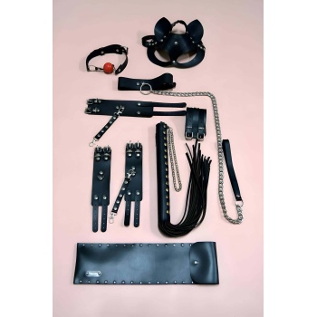 Fantazi Kırbaç Kelepçe Set 6Lı Set Ayak El Kelepçesi