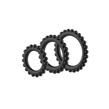 Censan Titan 3lü Siyah Esnek Penis Halkası Seti