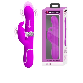 Multifonsiyonlu Oynarbaşlı 7 titreşimli Rabbit Vibratör Pembe