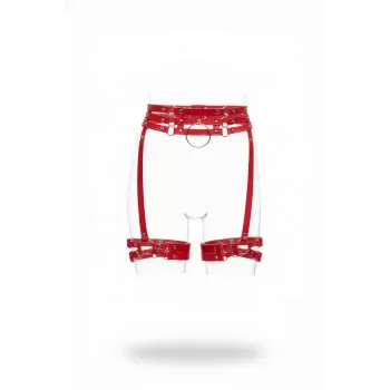 Kırmızı Jartiyer Harness Zımba Detaylı Çoklu Bant - APFT746