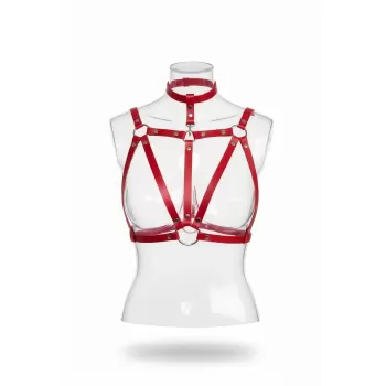 Kırmızı Kadın Kemer Suni Deri Vücut Kemeri - APFT747