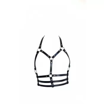 Siyah Kadın Kemer Suni Deri O Halka Detaylı Vücut Aksesuarı - APFT760