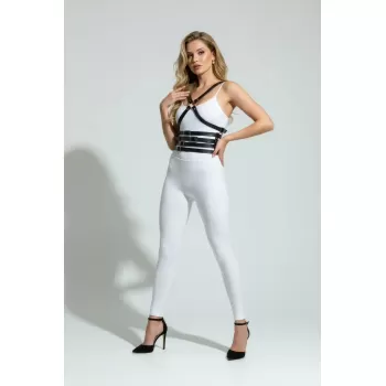 Siyah Kadın Kemer Çoklu Şeritli Bel Korsesi - APFT911