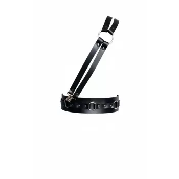 Siyah Kadın Kemer O Halka Detaylı Suni Deri Vücut Kemeri - APFT915