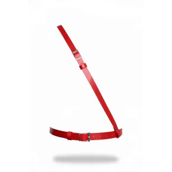 Kırmızı Kadın Kemer Omuz Detaylı Suni Deri Vücut Aksesuarı - APFT917