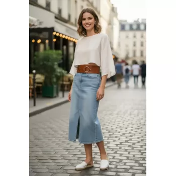 Taba Kadın Kemer Kalın Halka Tokalı Yüksek Bel - APFT920