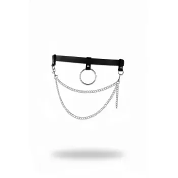 Siyah Kadın Kemer Zincir Detaylı O Halka Bel Kemeri - APFT923