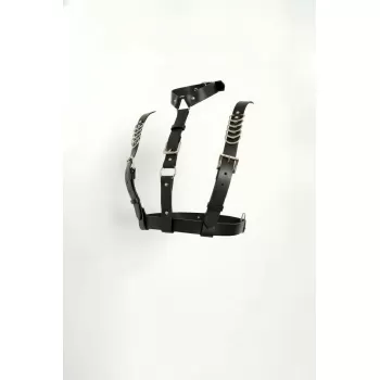 Siyah Kadın Kemer Zincir Detaylı Vücut Aksesuarı - APFT969