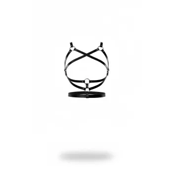 Siyah Kadın Kemer Çapraz Bağlamalı Metal Halka Detaylı - APFT991