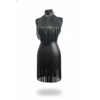 Siyah Etek Uzun Şeritli Kalem Kesim - APFT997