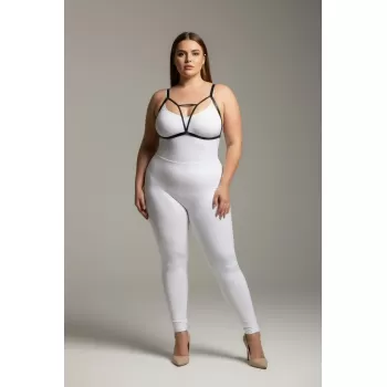 Büyük Beden Siyah Kadın Lastik Harness Ayarlanabilir Fantezi Aksesuarı - APFT104