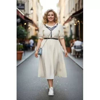 Büyük Beden Siyah Kadın Kemer Harness Tarzı Omuz Askılı Vücut Aksesuarı - APFT409