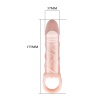 18 Cm Uzatmalı 3 Cm Dolgulu Testis Halkalı Penis Kılıfı