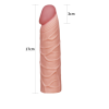 X-Large 3 Cm Dolgulu Realistik Penis Kılıfı Uzatmalı