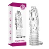 Klitoris Uyarıcı Dildo Silikon Penis Kılıfı Uzatmalı Şeffaf Kılıf