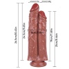 İstanbul Sex Shop 26.5 Cm Kahverengi Çiftli Dildo