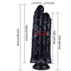 İstanbul Sex Shop 26.5 Cm Siyah Çiftli Dildo