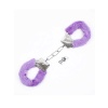 Fetiş Fantezi Mor Peluşlu Metal Kelepçe