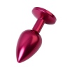 Anal Plug Metal. Kırmızı Kristalli 7.2 Cm. 2.8 Cm