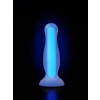Glow Gece Parlayan Anal Plug Silikon Şeffaf 10 Cm